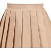 Sunny Fashion Girls Skirt Beige Pleated Bow Tie Back School Uniform Size 6-14(Beige)