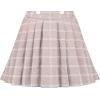 Sunny Fashion Girls Skirt Beige Pleated Bow Tie Back School Uniform Size 6-14(Beige Plaid)