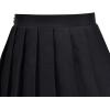 Sunny Fashion Girls Skirt Beige Pleated Bow Tie Back School Uniform Size 6-14(Black Pleated)