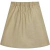 Sunny Fashion Girls Skirt Beige Pleated Bow Tie Back School Uniform Size 6-14(Khaki)