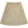 Sunny Fashion Girls Skirt Beige Pleated Bow Tie Back School Uniform Size 6-14(Khaki Red)