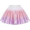 Sunny Fashion Girls Skirt Purple Mermaid Sparkly Sequin Tutu Party Ballet Dance(Gradient Purple)
