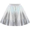 Sunny Fashion Girls Skirt Purple Mermaid Sparkly Sequin Tutu Party Ballet Dance(Gradient Silver)