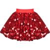 Sunny Fashion Girls Skirt Purple Mermaid Sparkly Sequin Tutu Party Ballet Dance(Red)