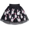 Sunny Fashion Girls Skirt Tutu Rainbow Multicolor Ballet Dancing Party Size 2-10(Black Bunny)