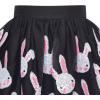 Sunny Fashion Girls Skirt Tutu Rainbow Multicolor Ballet Dancing Party Size 2-10(Black Bunny)