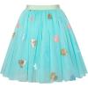 Sunny Fashion Girls Skirt Tutu Rainbow Multicolor Ballet Dancing Party Size 2-10(Blue)