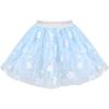 Sunny Fashion Girls Skirt Tutu Rainbow Multicolor Ballet Dancing Party Size 2-10(Blue Embroidery Flower)