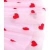 Sunny Fashion Girls Skirt Tutu Rainbow Multicolor Ballet Dancing Party Size 2-10(Pink Red Heart)