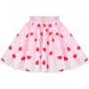 Sunny Fashion Girls Skirt Tutu Rainbow Multicolor Ballet Dancing Party Size 2-10(Pink Red Heart)