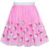Sunny Fashion Girls Skirt Tutu Rainbow Multicolor Ballet Dancing Party Size 2-10(Pink and Purple)