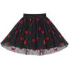 Sunny Fashion Girls Skirt Tutu Rainbow Multicolor Ballet Dancing Party Size 2-10(Red Heart)