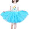 Girls Dress Pink Tutu Unicorn Dancing Tiered Skirt Ballet Birthday Party 3-7(Blue Mermaid)
