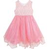 Sunny Fashion Baby Girls Dress Sparkling Lace Sequin Pageant Wedding Birthday