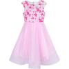 Sunny Fashion Flower Girl Dress Pink Bridal Veil Wedding Bridesmaid