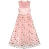 Sunny Fashion Flower Girls Dress Sparkling Sequins Star Pearl Wedding Party
