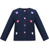 Sunny Fashion Girls Cardigan Button Up Sweater Long Sleeve Warm Casual Knit Jacket(Blue Heart)