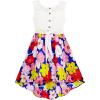 Sunny Fashion Girls Dress Chiffon Floral High-Low Tie Waist Party Princess(Multi-color)