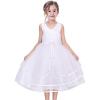 Sunny Fashion Girls Dress Flower Tulle Wedding Bridesmaid Pageant Size 7-14