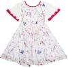 Sunny Fashion Girls Dress Flutter Sleeve Birds Print Princess Size 7-14