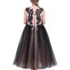 Sunny Fashion Girls Dress Glitter Sequin Wedding Bridesmaid Pageant Size 4-14(Black)