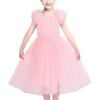 Sunny Fashion Girls Dress Glitter Sequin Wedding Bridesmaid Pageant Size 4-14(Light Pink)