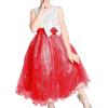 Sunny Fashion Girls Dress Glitter Sequin Wedding Bridesmaid Pageant Size 4-14(Red)