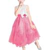 Sunny Fashion Girls Dress Glitter Sequin Wedding Bridesmaid Pageant Size 4-14(Watermelon Red)