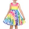Sunny Fashion Girls Dress Halloween Pumpkin Ghost Costume Tank Dress Size 4-10(Over the Rainbow)