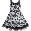 Sunny Fashion Girls Dress Lace Tulle Flower Transparent Shoulder Black