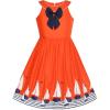 Sunny Fashion Girls Dress Red Flower Halter Flare Dress Princess Size 5-14