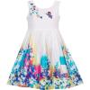 Sunny Fashion Girls Dress Seeking Flower Embroidery Chinese Style