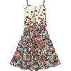 imageSunny Fashion Girls Dress Tank Coffe Brown Flower Size 410