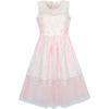 Sunny Fashion Girls Dress White Lace Tassel Hem Princess Party Size 4-8