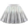 Sunny Fashion Girls Skirt Purple Mermaid Sparkly Sequin Tutu Party Ballet Dance(Gradient Silver)