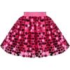 Sunny Fashion Girls Skirt Purple Mermaid Sparkly Sequin Tutu Party Ballet Dance(Pink Sequin)