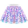 Sunny Fashion Girls Skirt Purple Mermaid Sparkly Sequin Tutu Party Ballet Dance(Purple Dot)