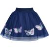 Sunny Fashion Girls Skirt Tutu Rainbow Multicolor Ballet Dancing Party Size 2-10(Navy Blue Butterfly)
