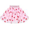 Sunny Fashion Girls Skirt Tutu Rainbow Multicolor Ballet Dancing Party Size 2-10(Pink Red Heart)