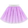 Sunny Fashion Girls Skirt Tutu Rainbow Multicolor Ballet Dancing Party Size 2-10(Purple Sequin)