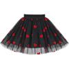 Sunny Fashion Girls Skirt Tutu Rainbow Multicolor Ballet Dancing Party Size 2-10(Red Heart)