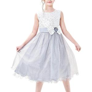 Sunny Fashion Girls Dress Glitter Sequin Wedding Bridesmaid Pageant Size 4-14(Gray)