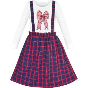 Sunny Fashion Girls Dress Shinning Sequins Beige Tulle Layers Wedding Pageant(Red Dress and Top)