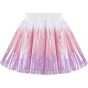 Sunny Fashion Girls Skirt Purple Mermaid Sparkly Sequin Tutu Party Ballet Dance(Gradient Purple)