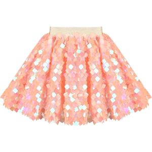 Sunny Fashion Girls Skirt Purple Mermaid Sparkly Sequin Tutu Party Ballet Dance(Pink)