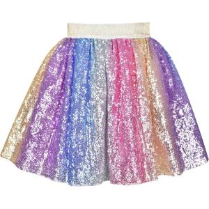 Sunny Fashion Girls Skirt Tutu Rainbow Multicolor Ballet Dancing Party Size 2-10(Multi-color)