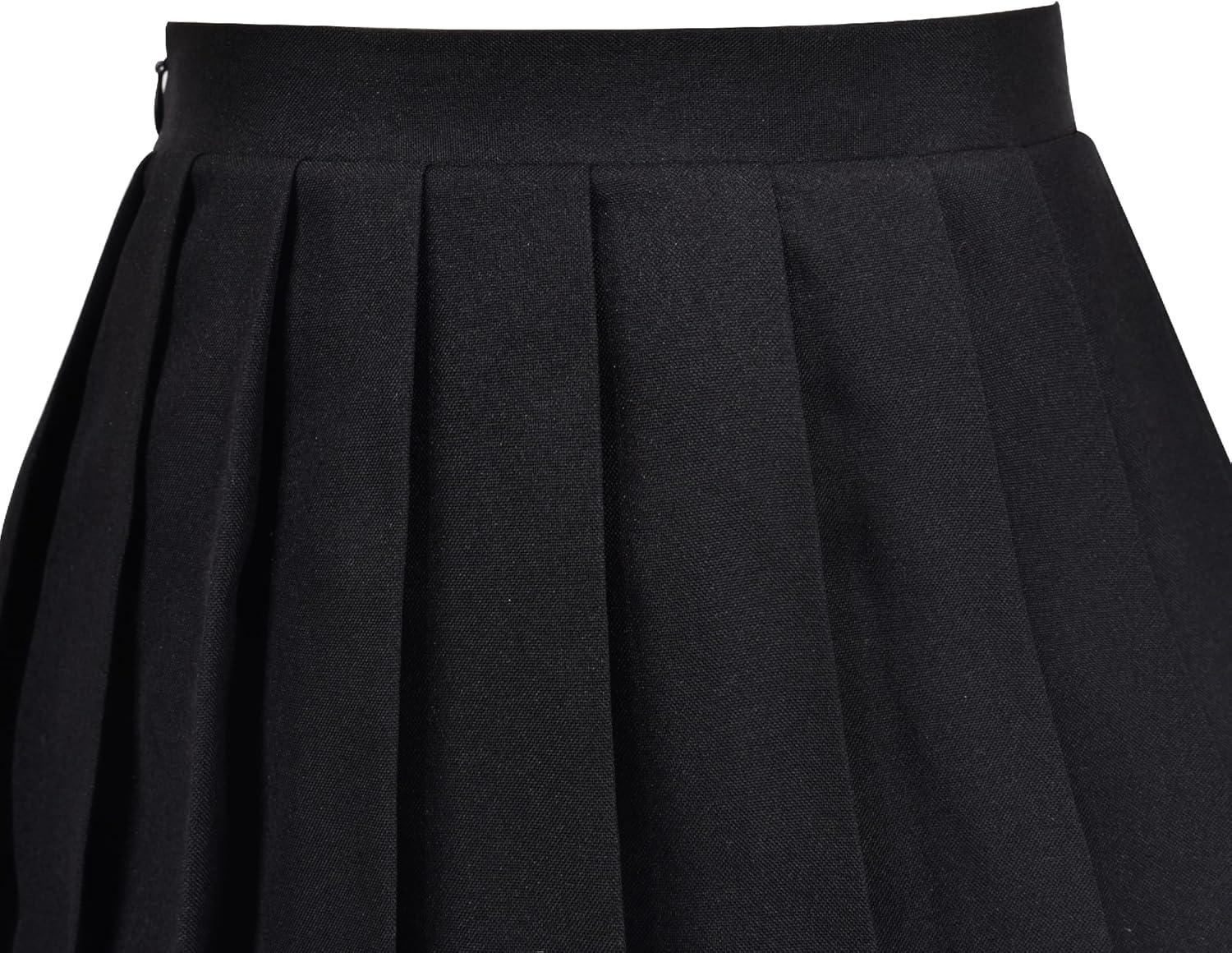 imageSunny Fashion Girls 2 Piece Set Skirt TShirt Crop RibKnit Plaid Casual SchoolBlack Striped