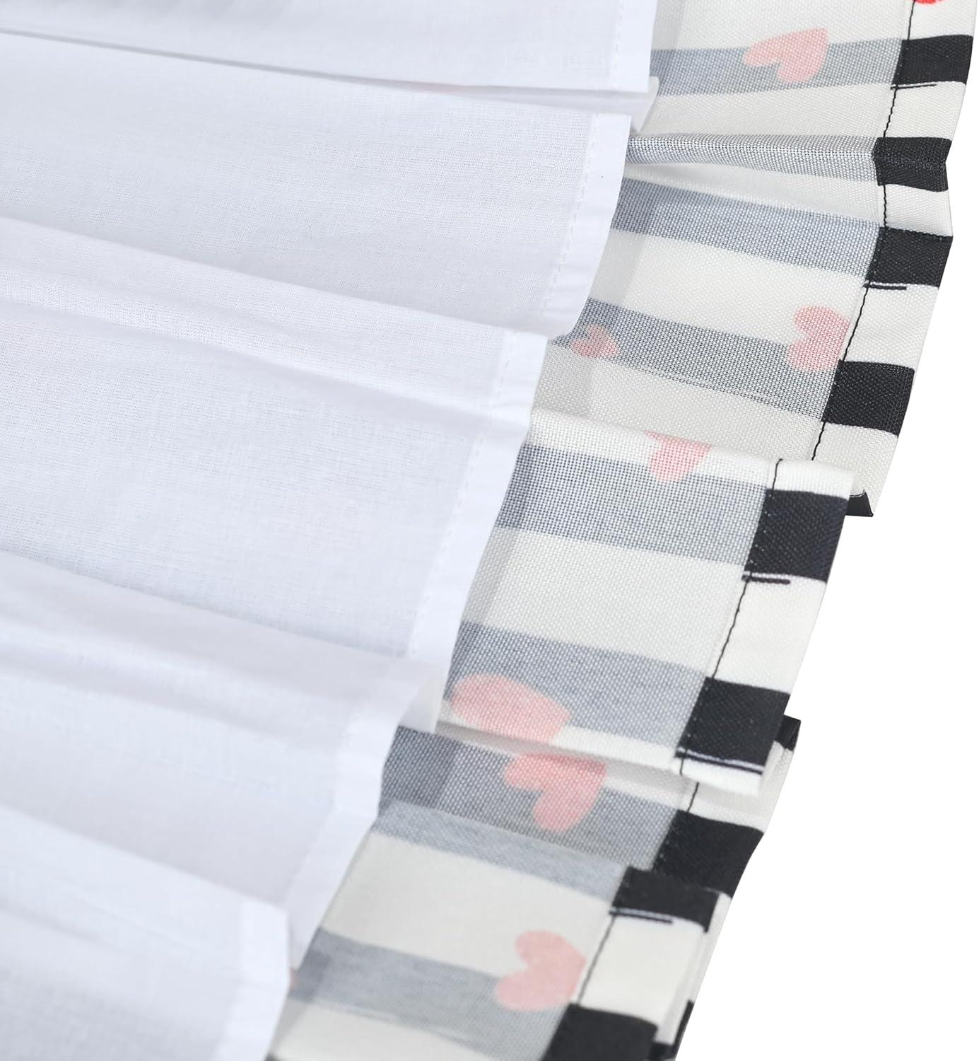 imageSunny Fashion Girls Dress Color Block Contrast Bow Tie Everyday Party Size 414Black Red Heart