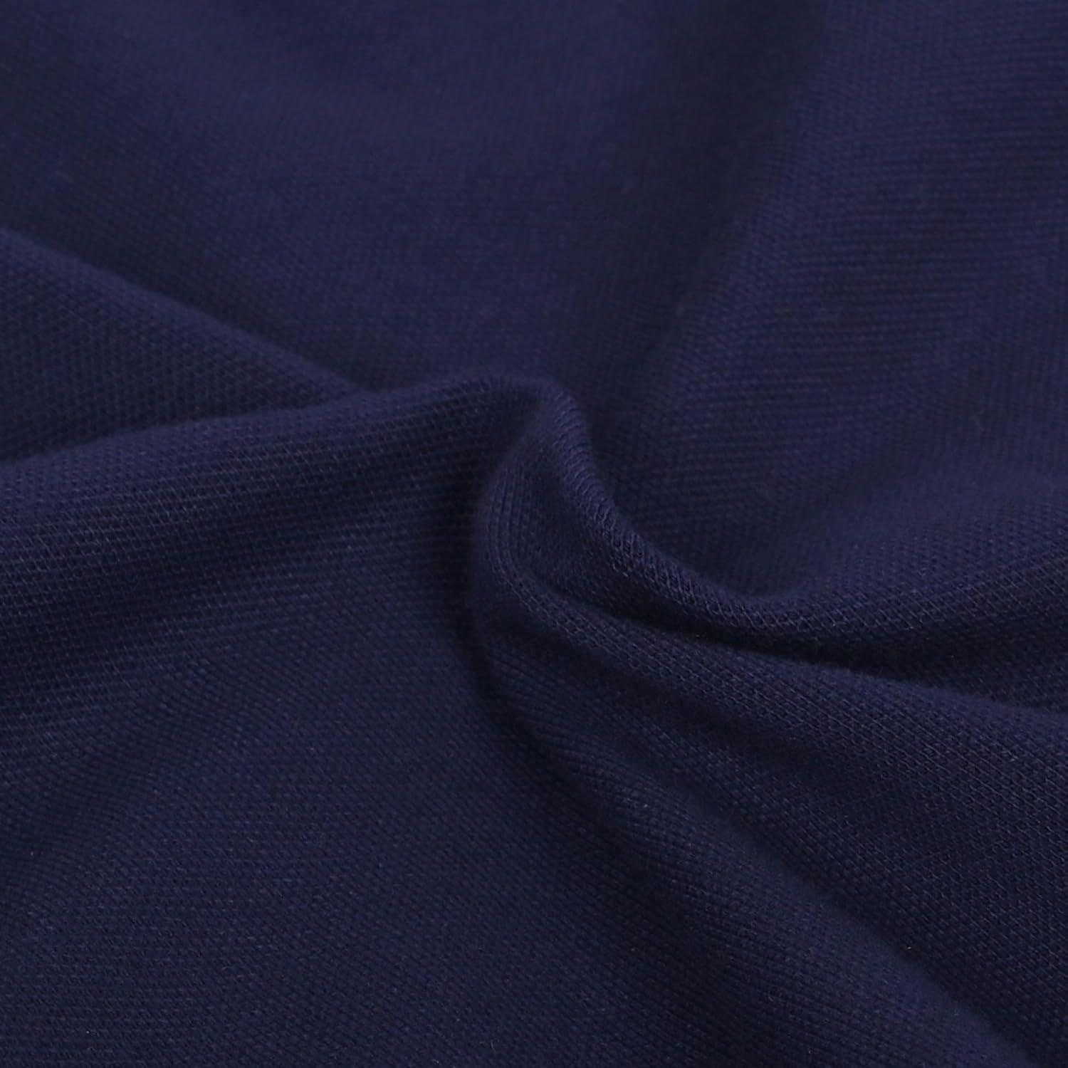 imageSunny Fashion Girls Dress Navy Knit Polo Collar School Classic Casual Back to School EverydayBlue