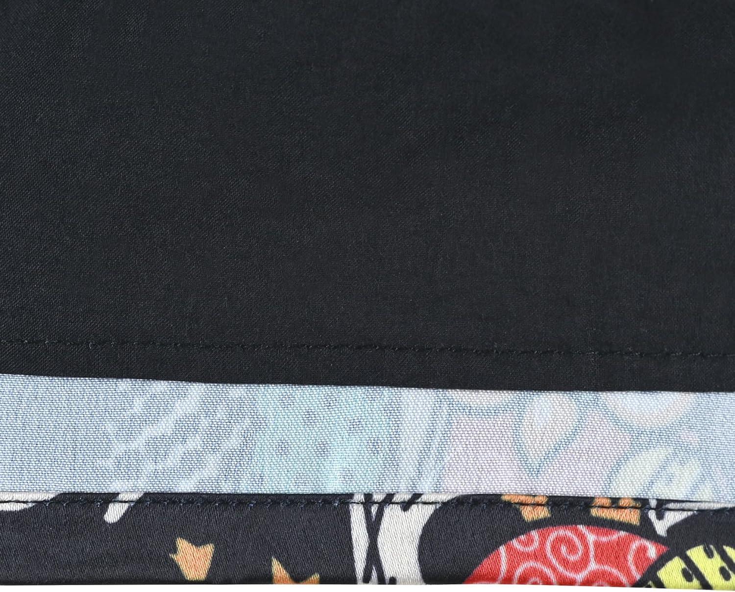 imageSunny Fashion Girls Dress Satin Butterfly Hydrangea Flower Printed Size 512Black